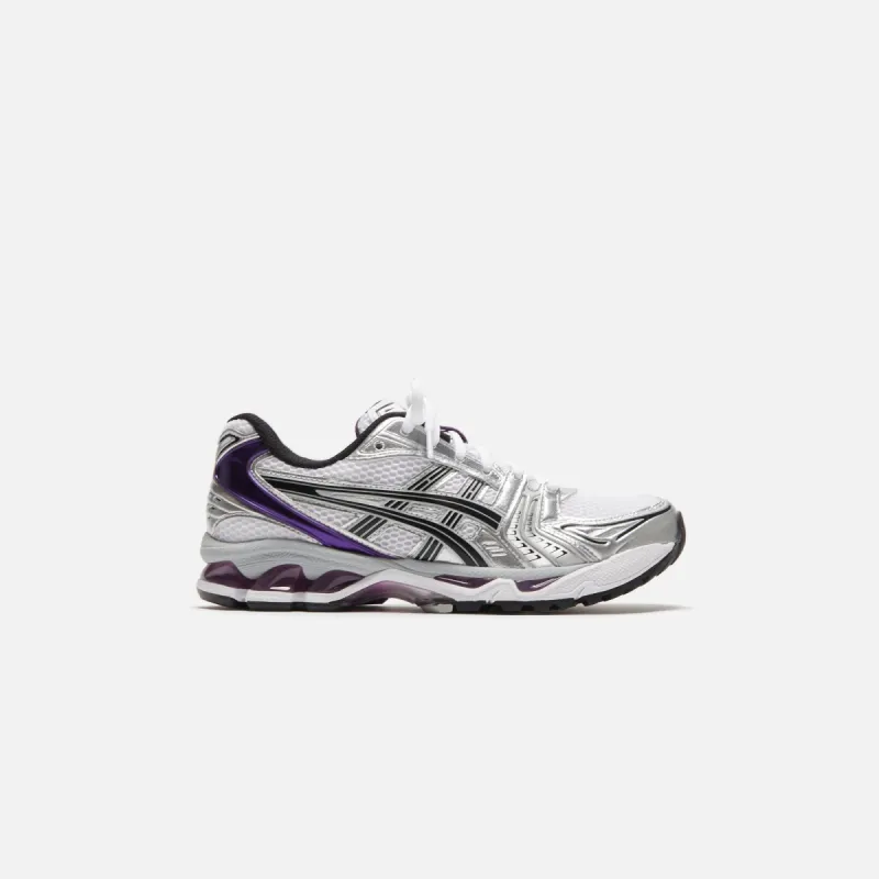 Asics WMNS Gel-Kayano 14 - White / Dark Grape sold by Kith