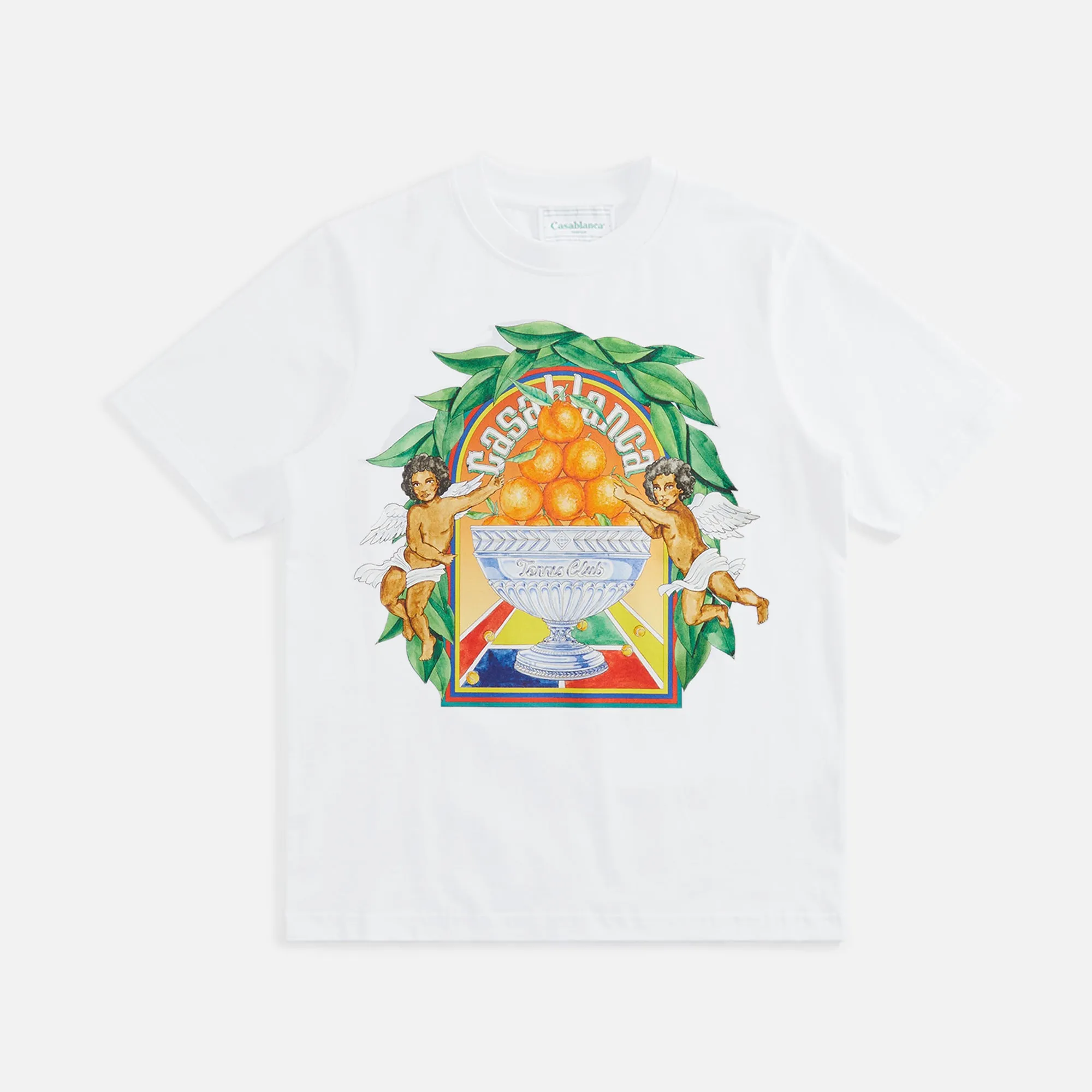 Casablanca Triomphe D'Orange Printed Tee - White sold by Kith