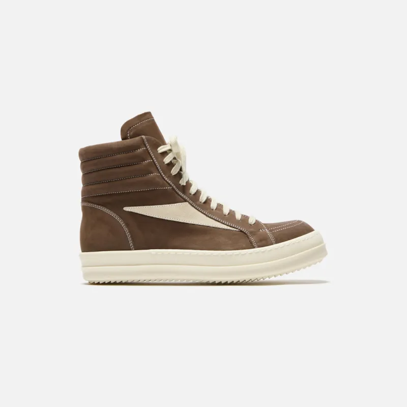 Rick Owens Vintage High Sneaker - Saddle / Milk sold by Kith