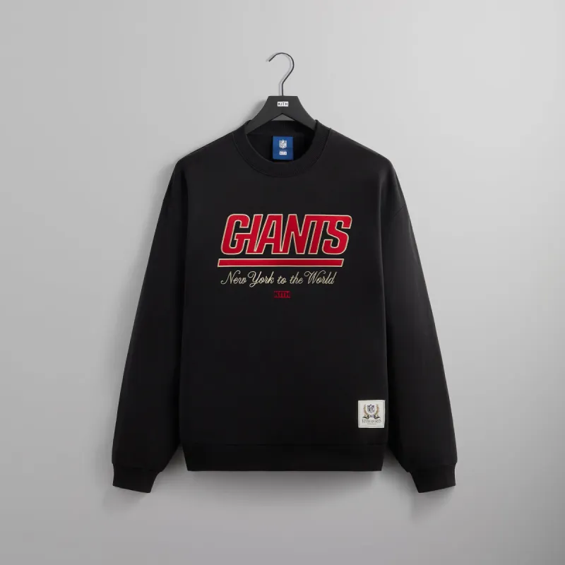Kith for the NFL: Giants Nelson Vintage Crewneck - Black sold by Kith