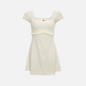 Frankies Bikinis x Sydney Sweeney Rue Pointelle Dress - Vanilla sold by Kith