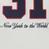 Kith for the NFL: Giants Mitchell & Ness Jason Sehorn Jersey - Sandrift sold by Kith