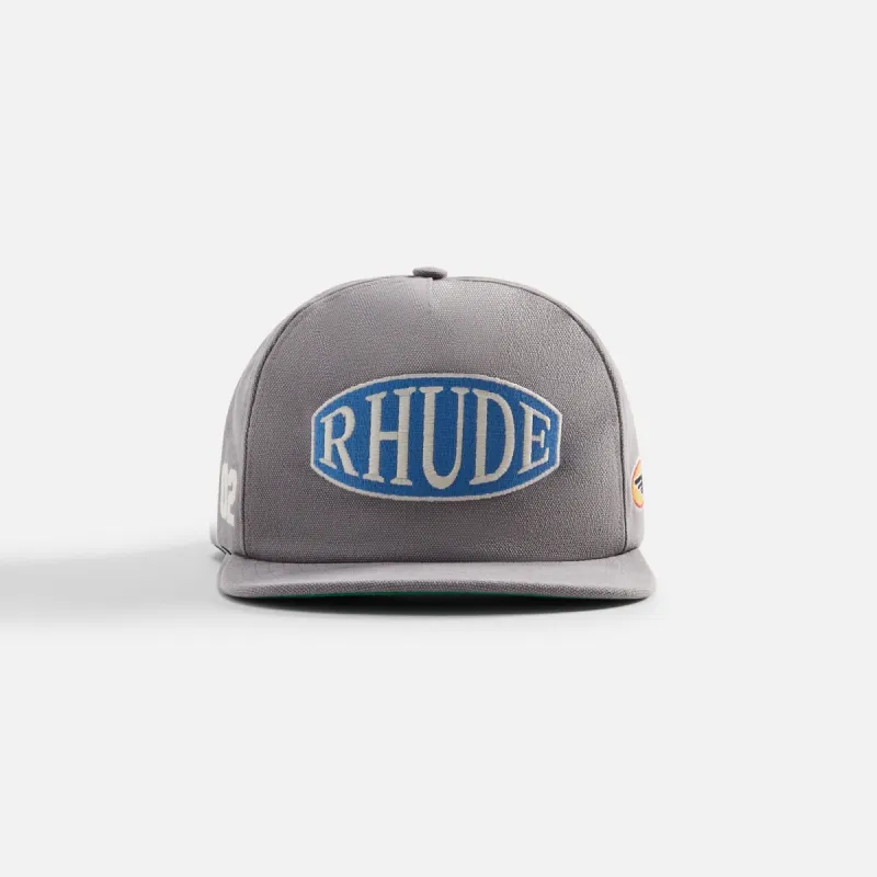 Rhude Rally Washed Canvas Hat - Elephant sold by Kith