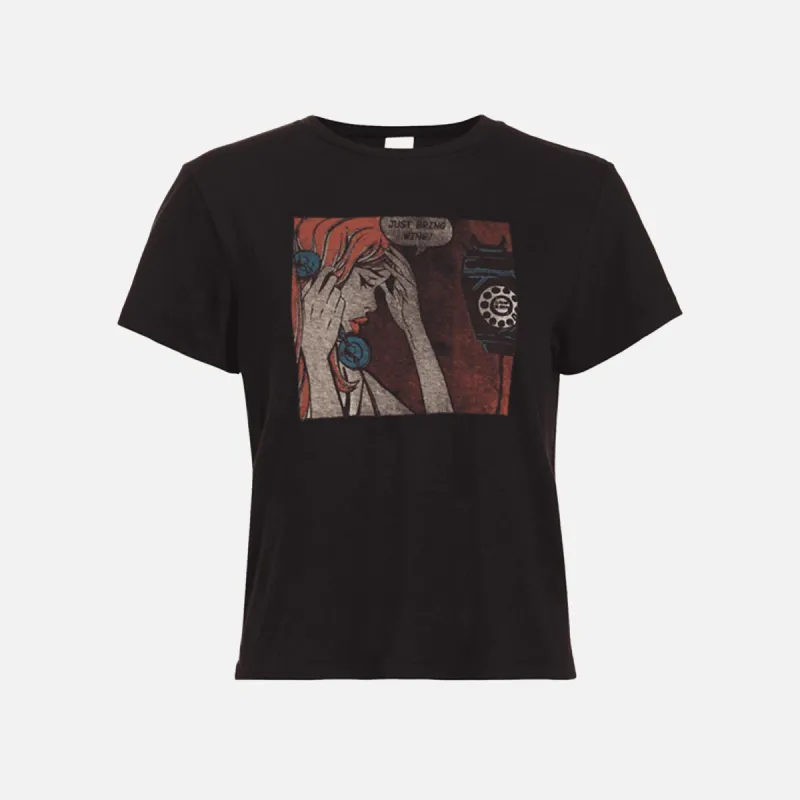 ReDone Classic Tee Just Send Wine - Black sold by Kith