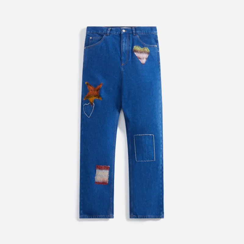 Marni Ecru Organic Denim Trousers - Ocean sold by Kith