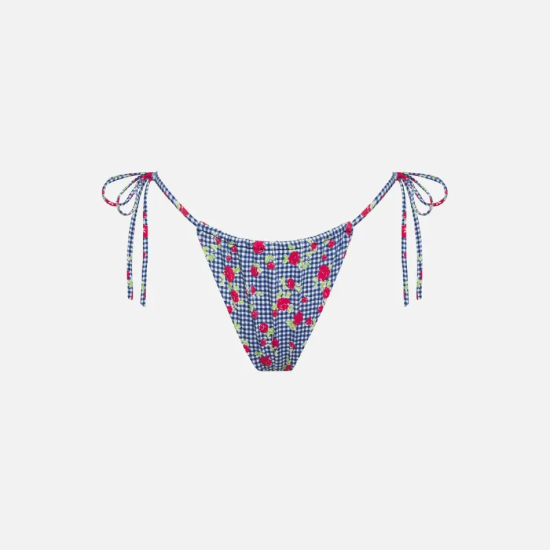 Frankies Bikinis x GUIZIO Tia Bottom - Rose Gingham sold by Kith