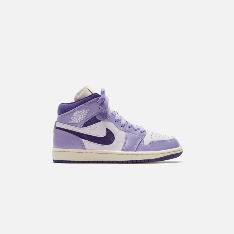 Nike WMNS Air Jordan 1 Mid - Sky J Purple / White / Sky J Light Purple sold by Kith