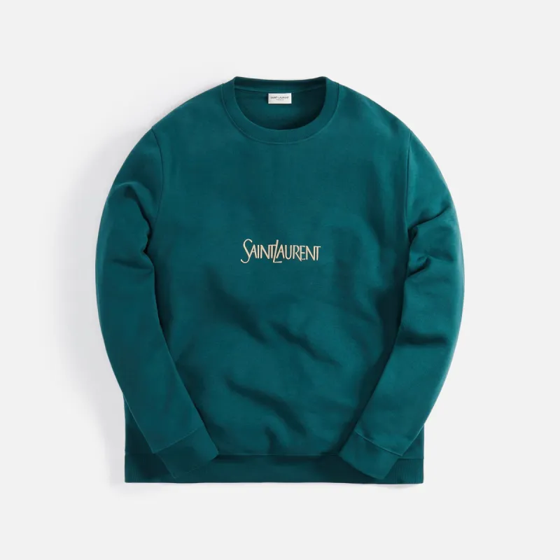 Saint Laurent Sweatshirt - Vert ET Naturel sold by Kith