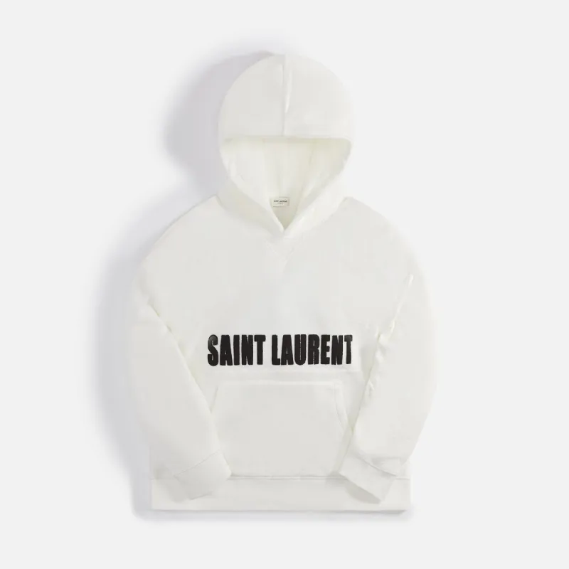 Saint Laurent Hoodie Matiere Inver - Naturel Noir sold by Kith