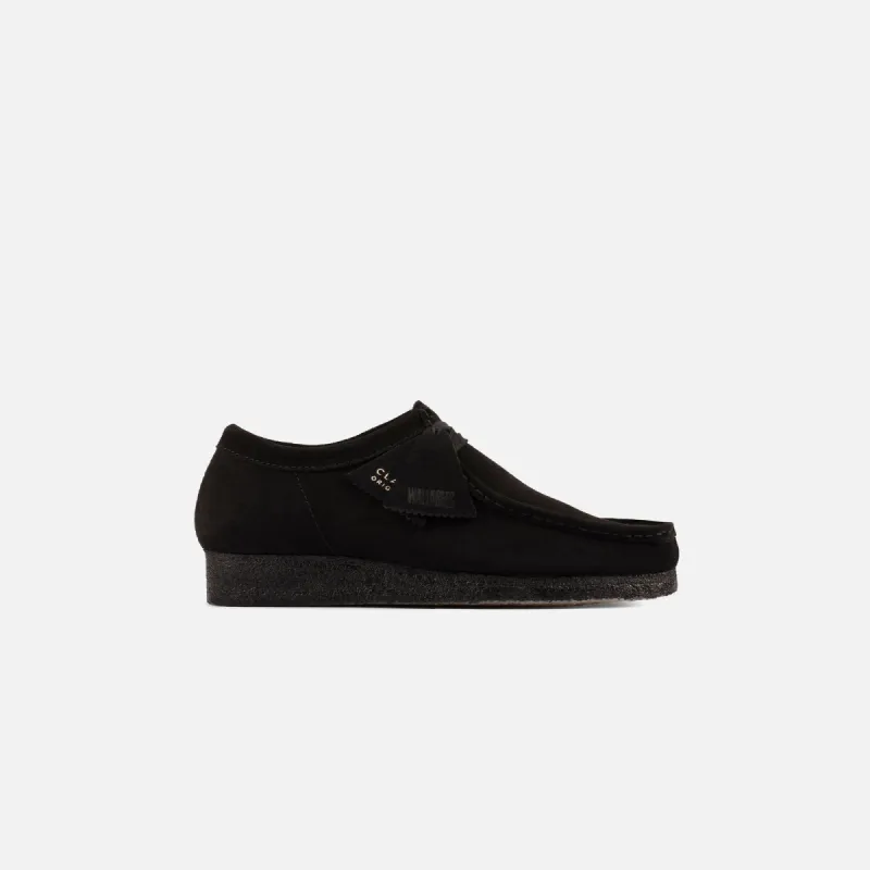 Clarks WMNS Wallabee Low - Black Suede sold by Kith