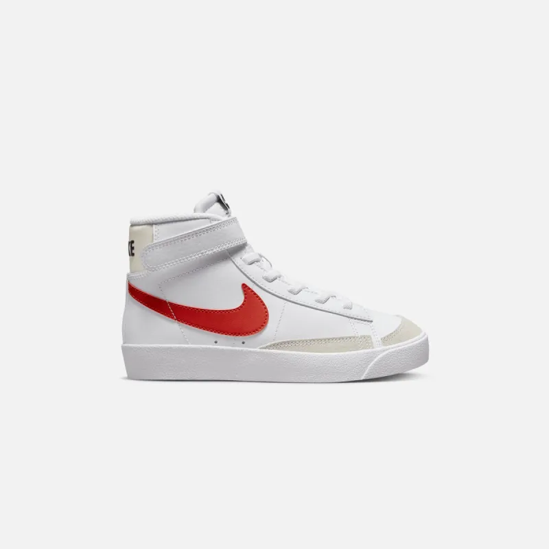 Nike Pre-School Blazer Mid `77 - White / Picante Red / Coconut Milk made by Nike