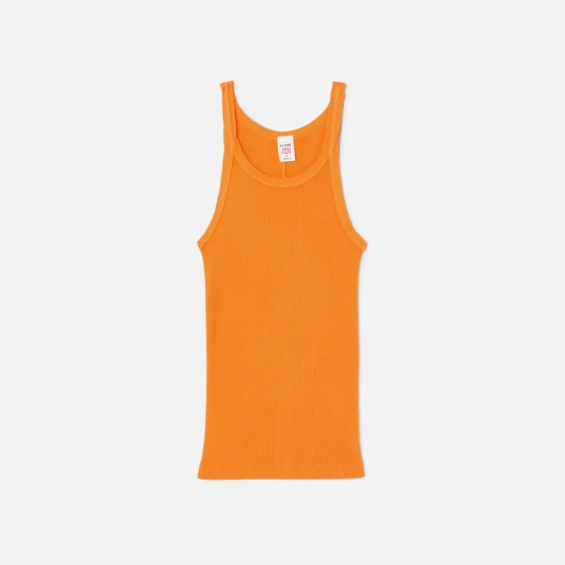 ReDone Ribbed Tank - Orange sold by Kith