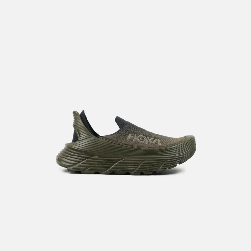 HOKA Restore TC - Dark Olive / Black sold by Kith