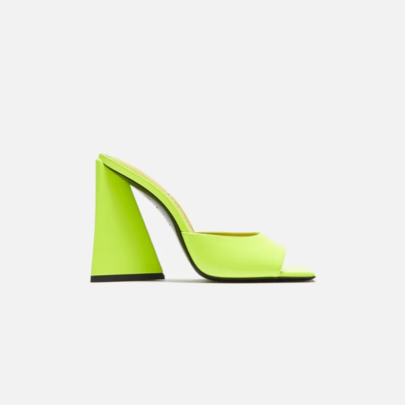 The Attico Devon Mule Synthetic Patent - Fluo Yellow sold by Kith