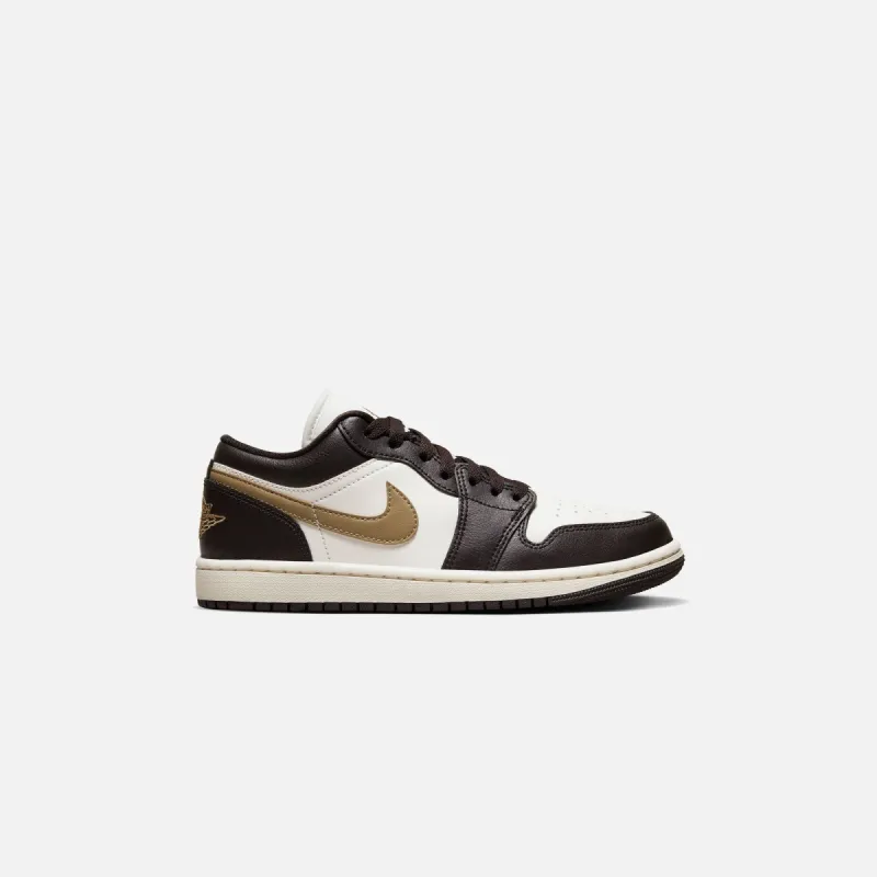 Nike Wmns Air Jordan 1 Low - Shadow Brown / Brown Kelp / Sail sold by Kith