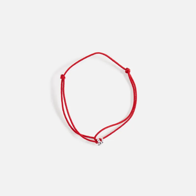 Le Gramme 1g Entrelacs Cord Bracelet Slick Polished - Red / Sterling Silver sold by Kith