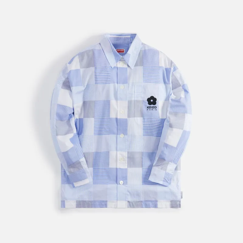 Kenzo Patchwork Oversized Shirt - Light Blue sold by Kith