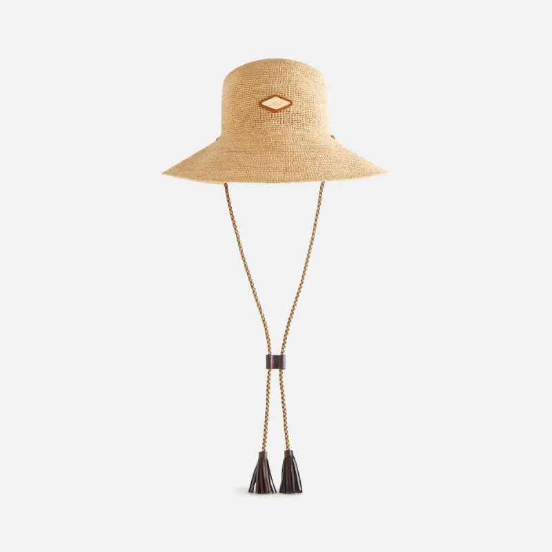 Kith Women Cassia Crochet Raffia Sun Hat - Natural sold by Kith