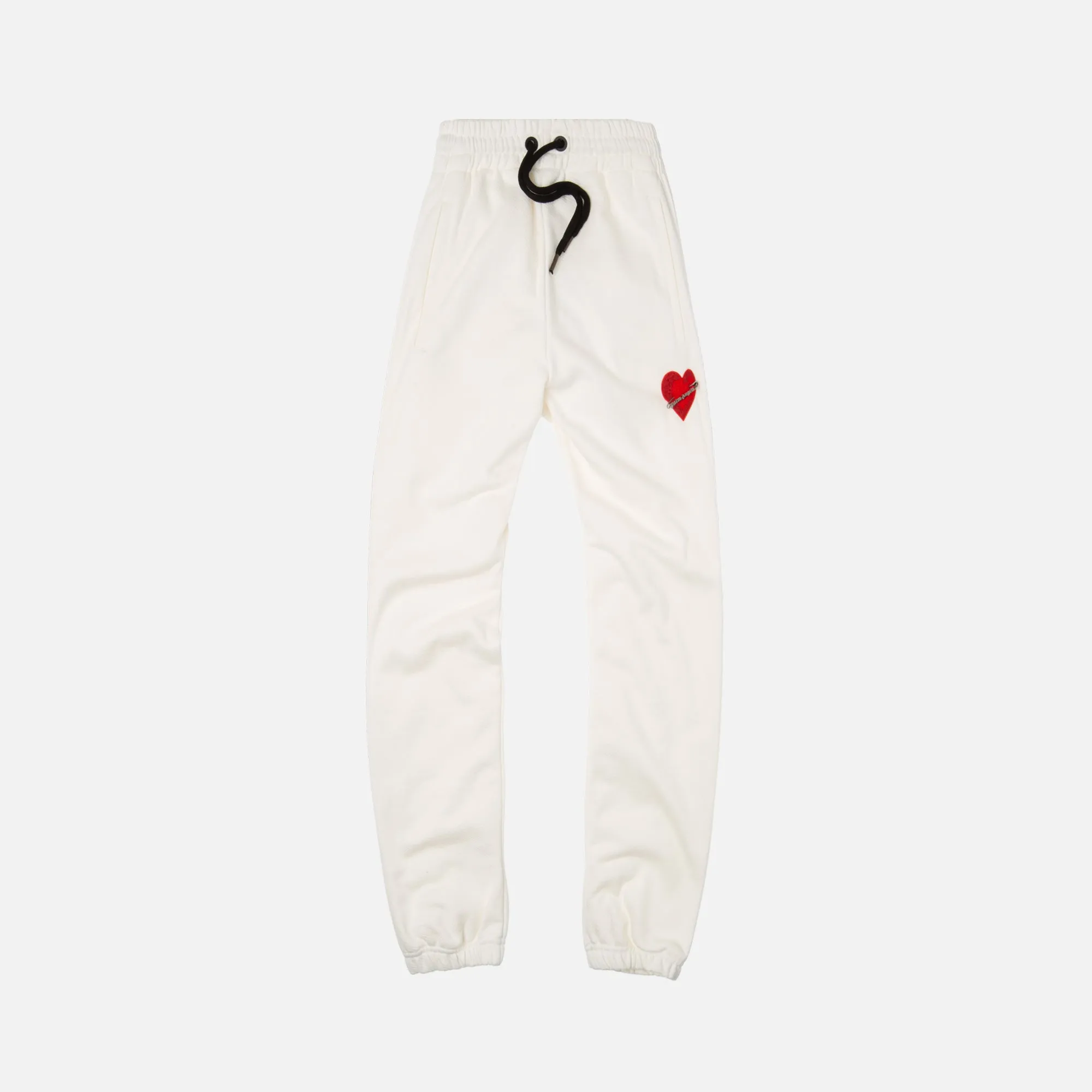 Palm Angels Pin My Heart Sweatpants - Ecru sold by Kith