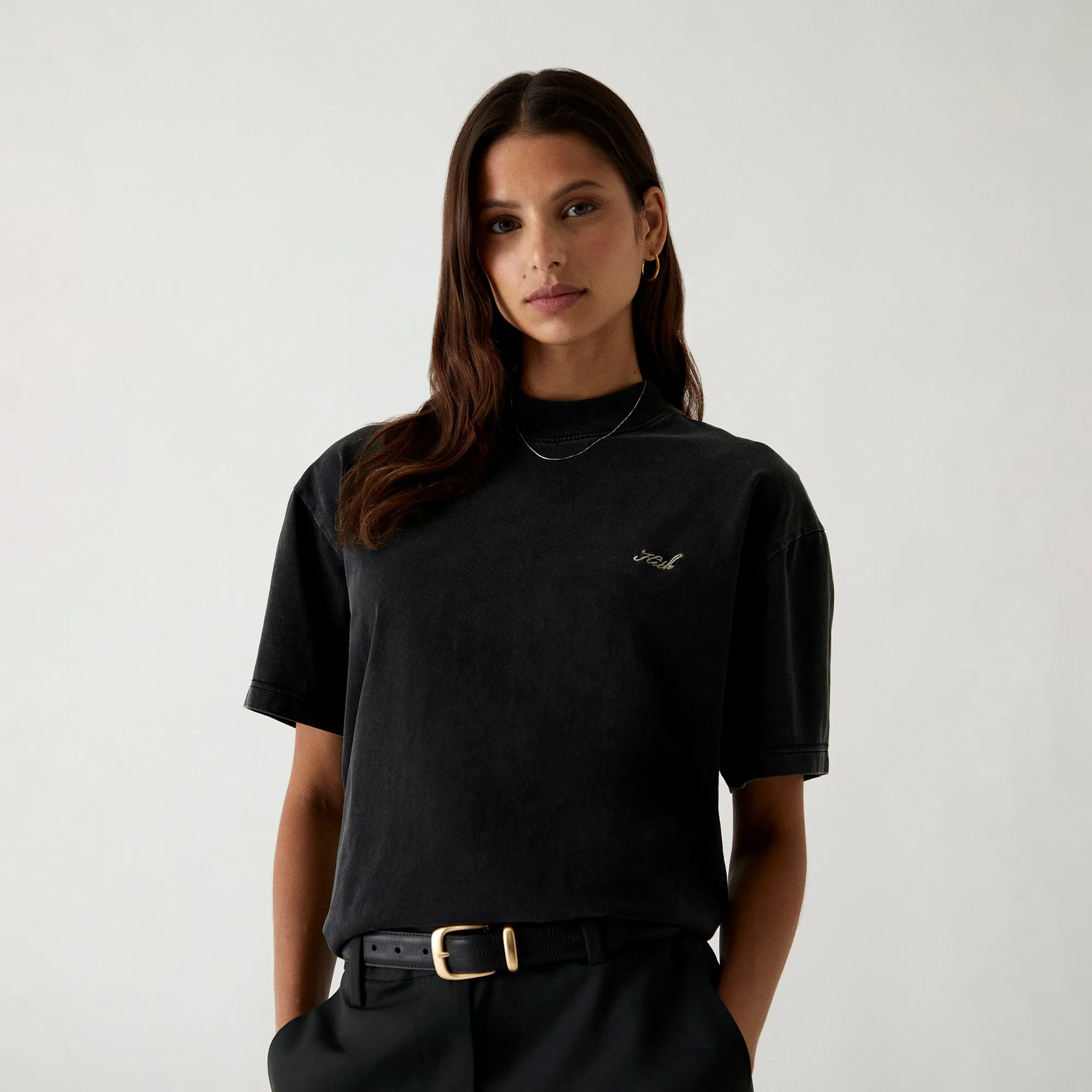 Kith Women Mock Neck Vintage Tee - Black sold by Kith product image thumbnail 3