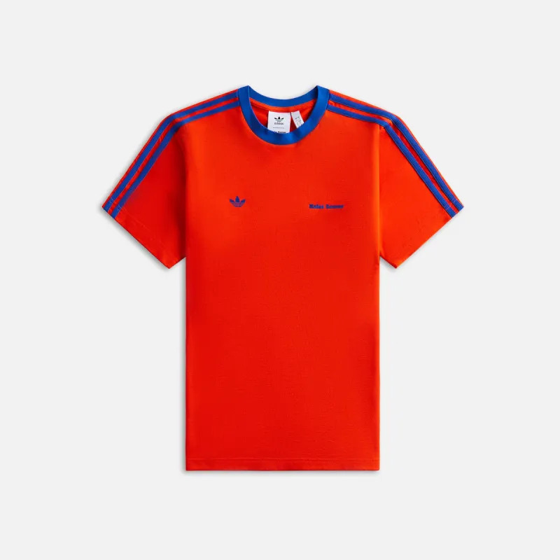 adidas Originals by Wales Bonner Tee - Blue / Scarlet Red sold by Kith