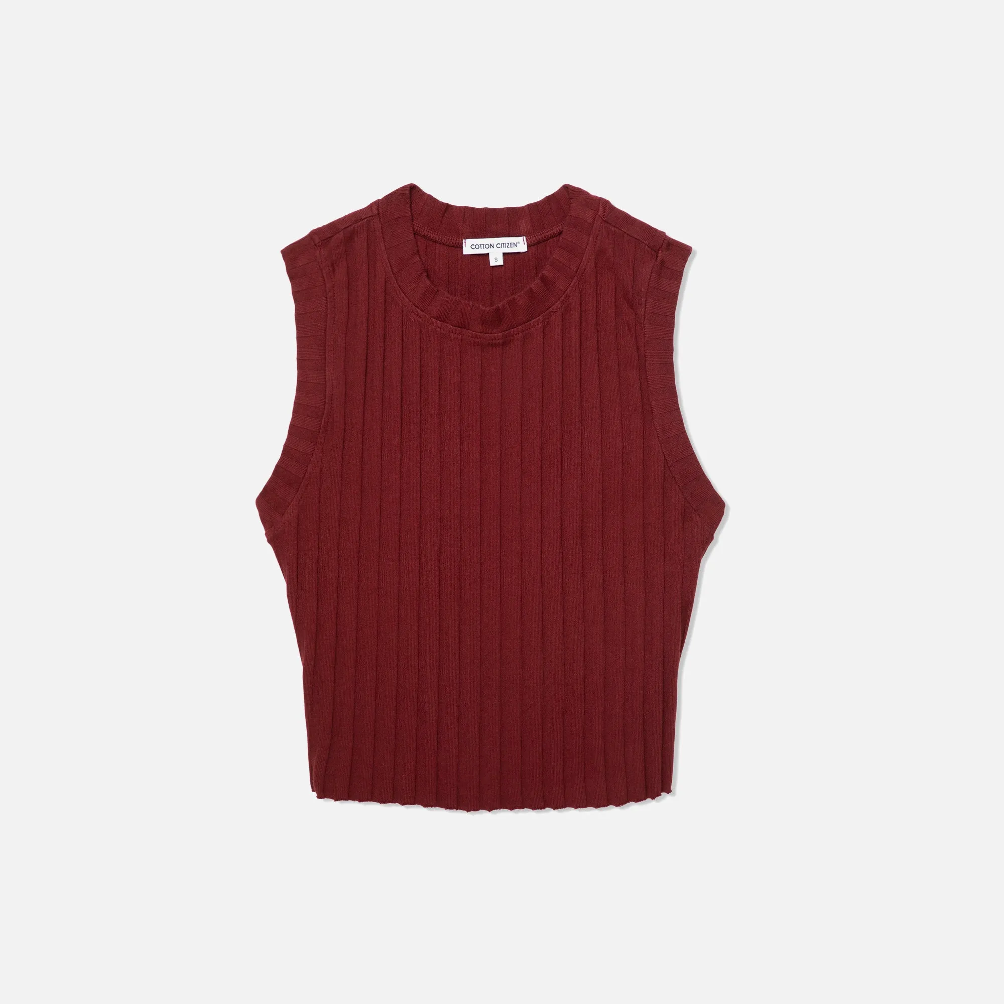 Cotton Citizen Capri Cut Out Tank - Wine sold by Kith
