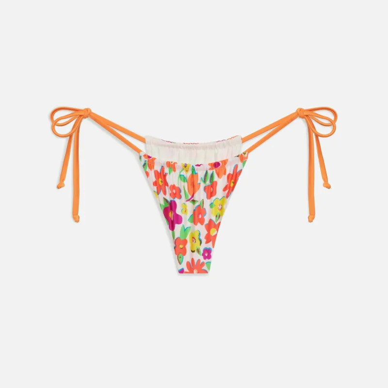 Frankies Bikinis Tia Satin Bottom - French Flowers sold by Kith