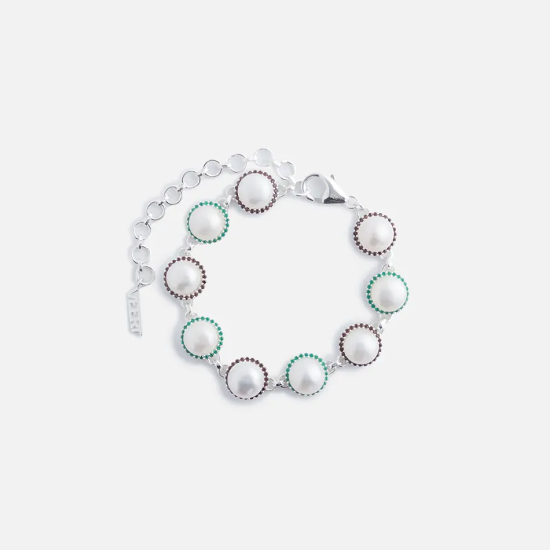 VEERT The Royal Freshwater Pearl Bracelet -Brown / Green sold by Kith