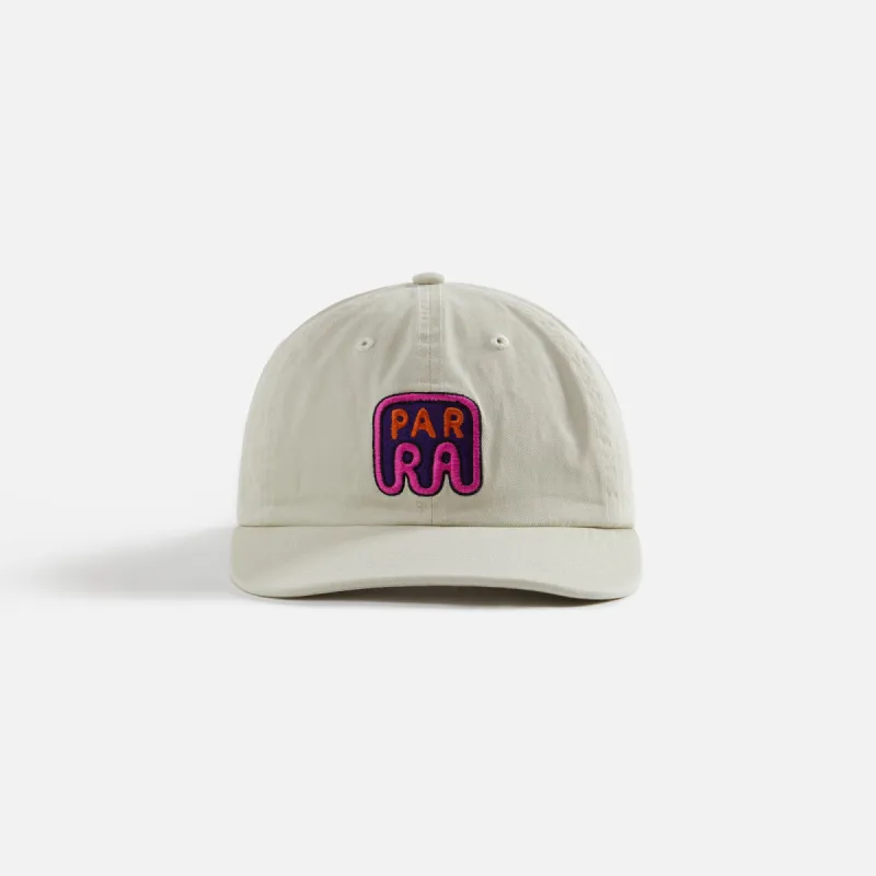 by Parra Fast Food Logo 6 Panel Cap - Off White sold by Kith