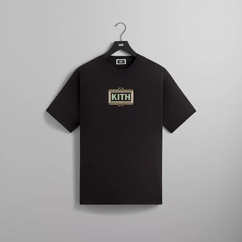 Kith Ornate Classic Logo Tee - Black PH sold by Kith