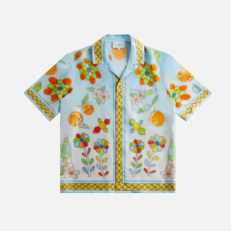 Casablanca Cuban Collar Shirt - Yoruba Flow sold by Kith