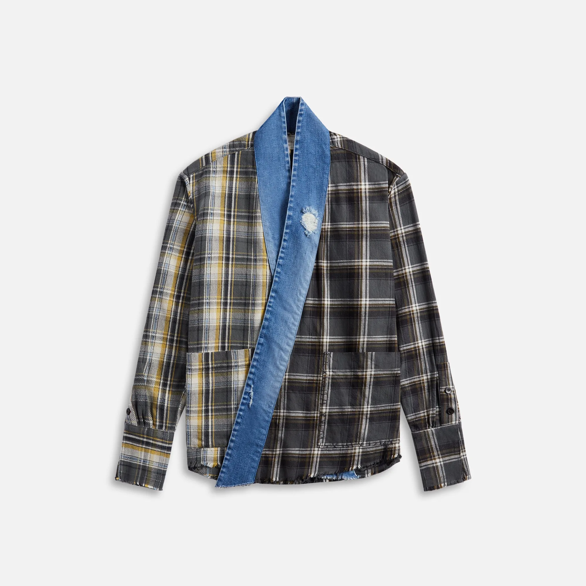 Greg Lauren GL1 with Pockets - Mixed Plaid Green sold by Kith