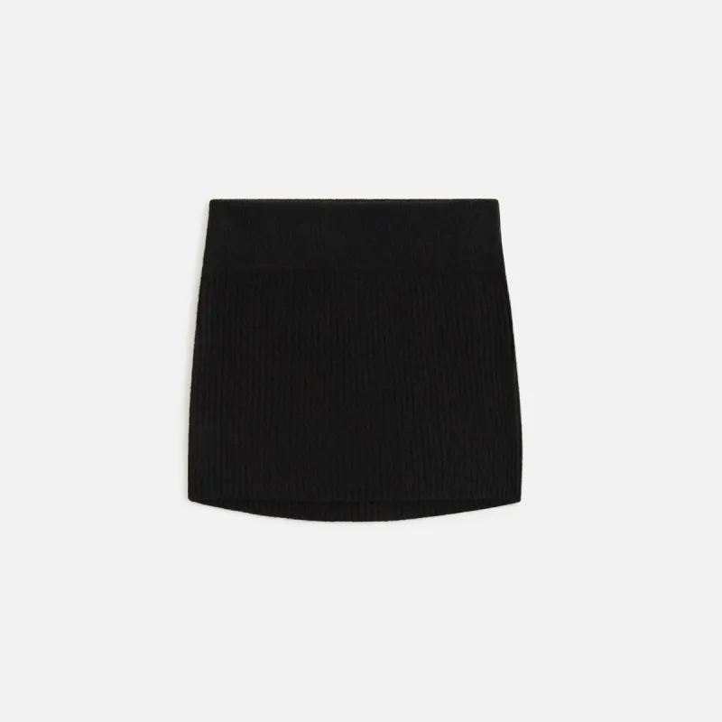 Kith Women Arys Plush Rib Mini Skirt - Black sold by Kith