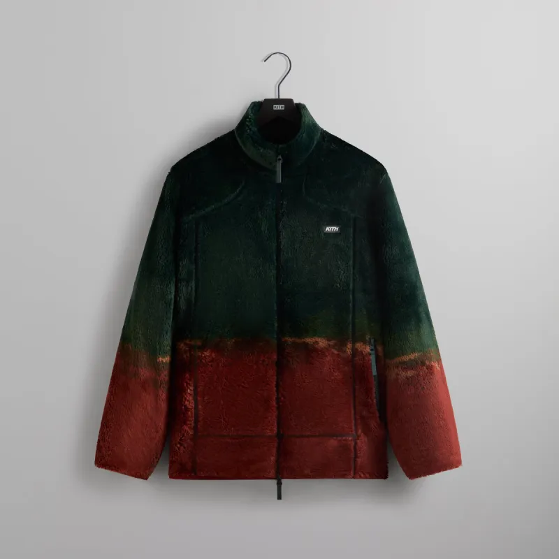 Kith Hazy Script Harper Vintage Sherpa Full Zip Jacket - Stadium sold by Kith
