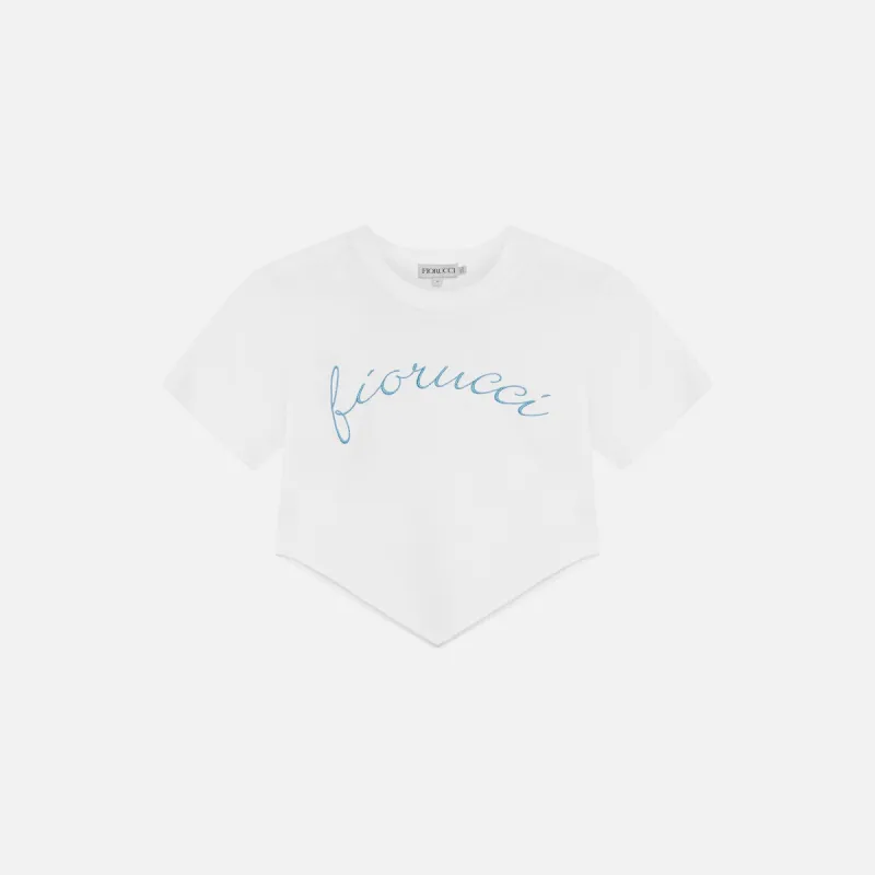 Fiorucci Scroll V Cut Tee - White sold by Kith