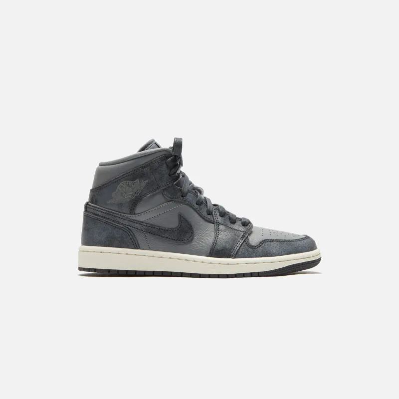 Jordan WMNS Air Jordan 1 Mid SE - Smoke Grey / Off Noir / Sail sold by Kith