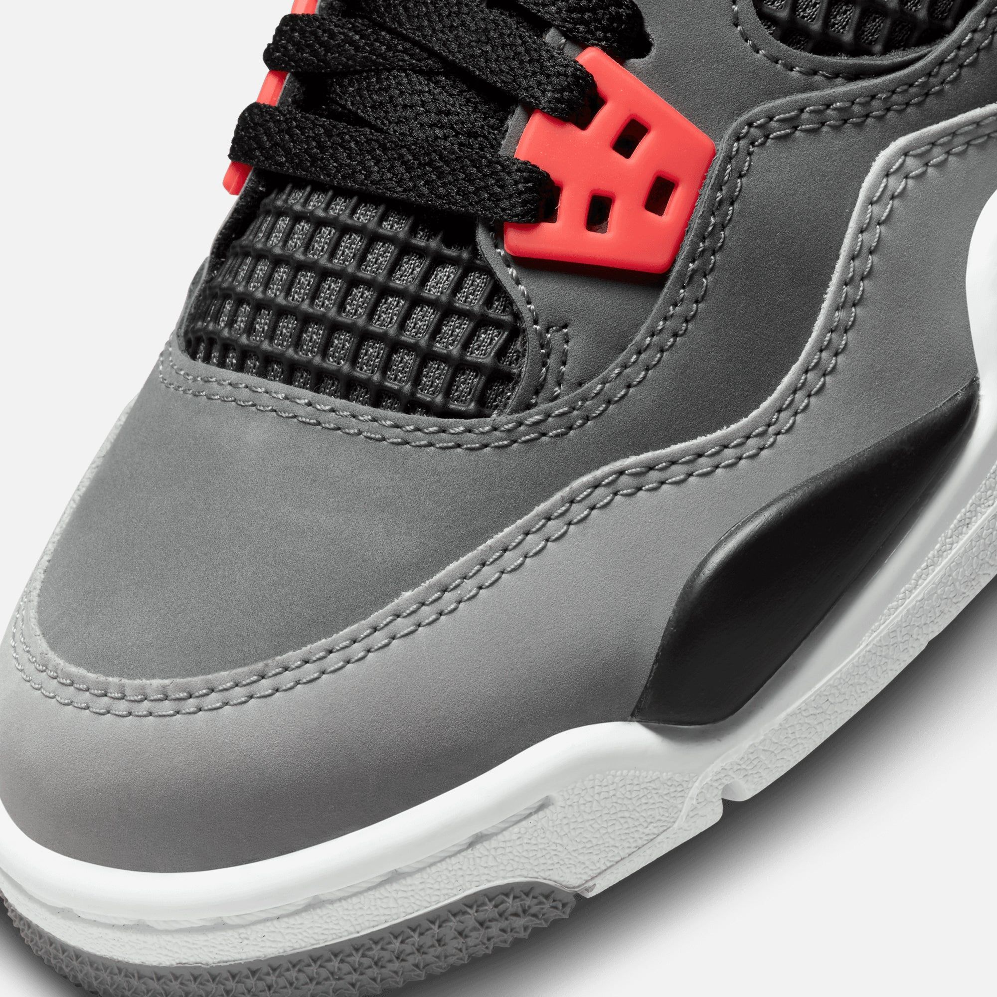 Nike GS Air Jordan 4 Retro - Dark Grey / Infrared 23 / Black / Cement Grey sold by Kith product image thumbnail 8