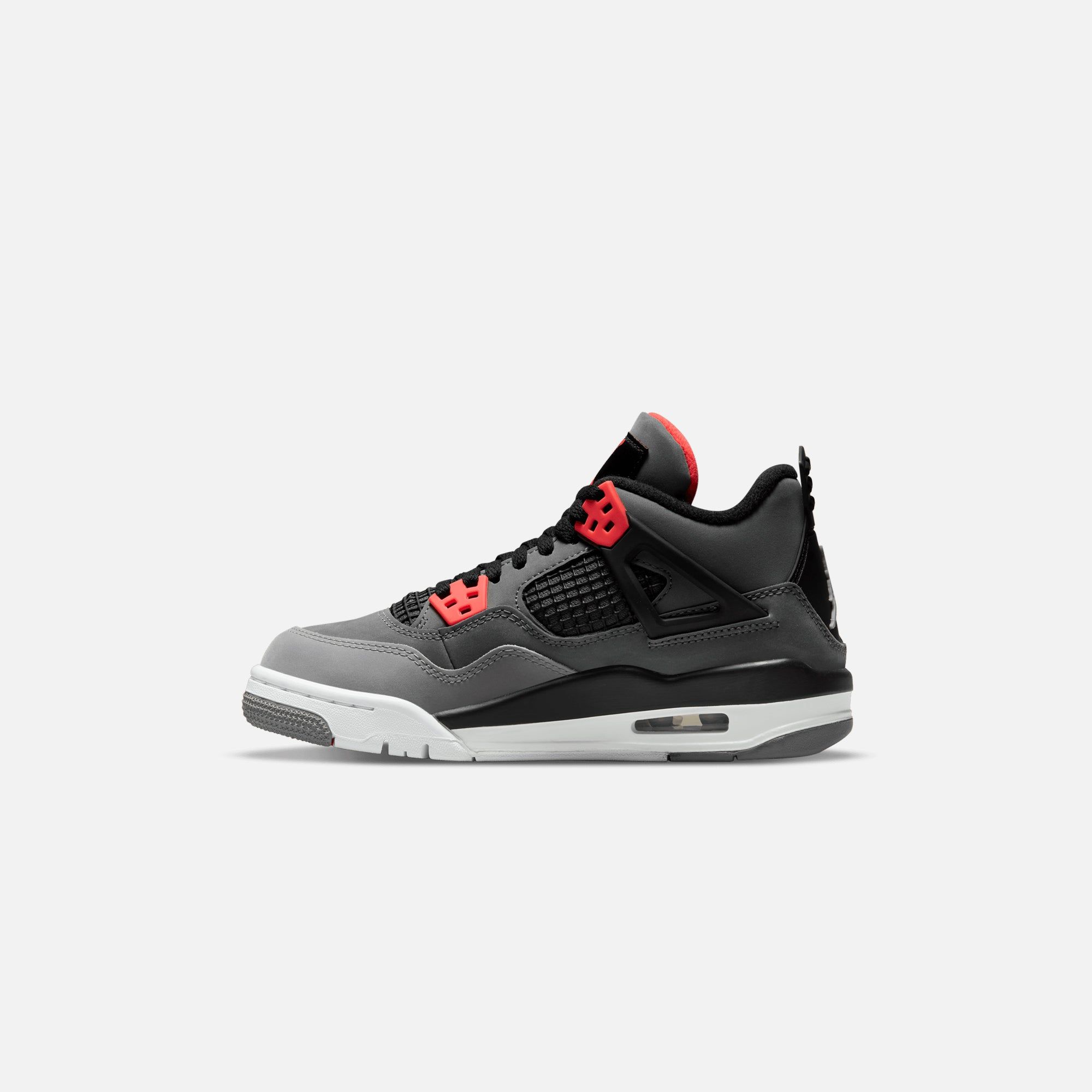 Nike GS Air Jordan 4 Retro - Dark Grey / Infrared 23 / Black / Cement Grey sold by Kith product image thumbnail 2