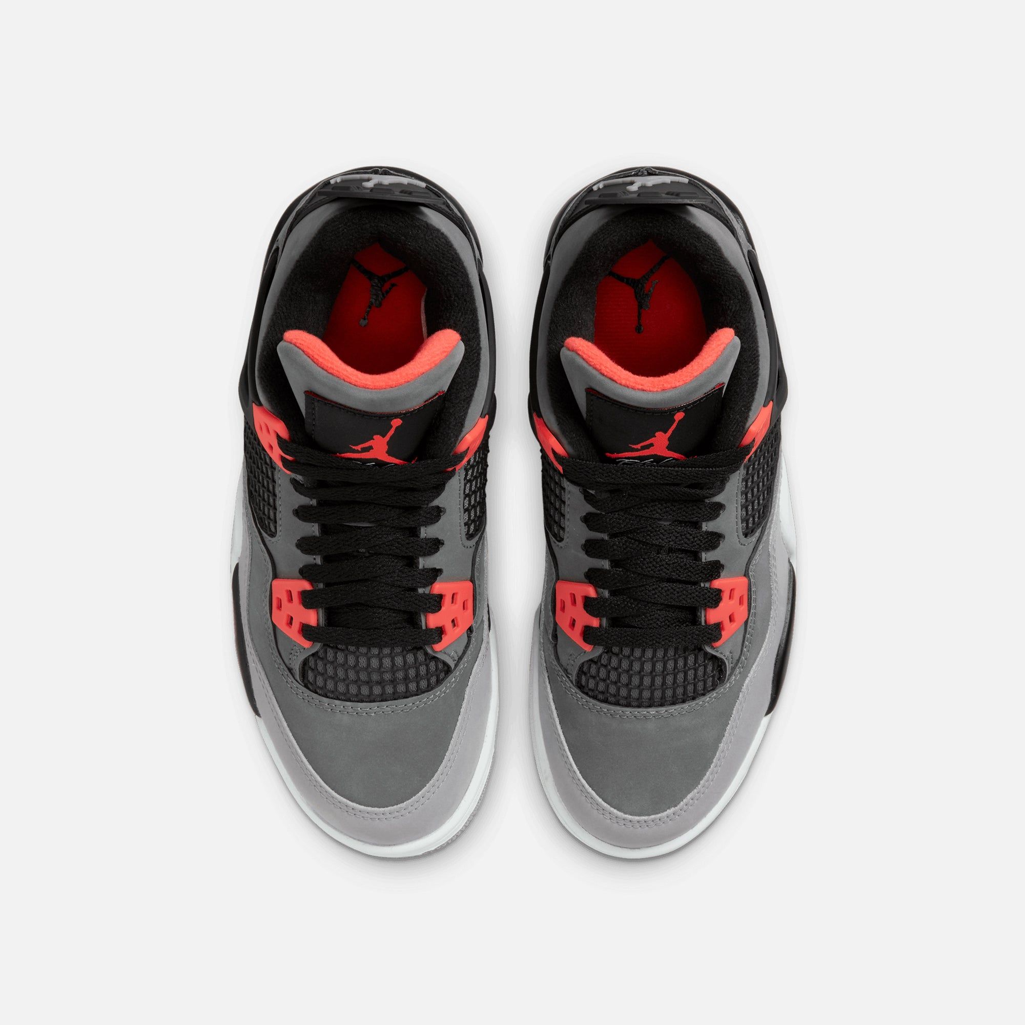Nike GS Air Jordan 4 Retro - Dark Grey / Infrared 23 / Black / Cement Grey sold by Kith product image thumbnail 4