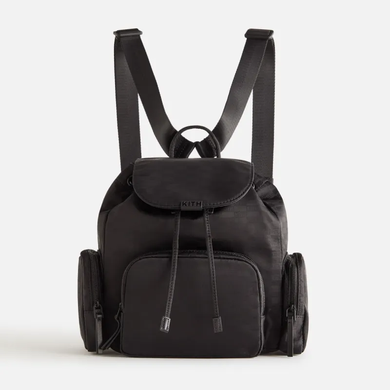 Kith Women Monogram Nylon Mini Backpack - Black sold by Kith