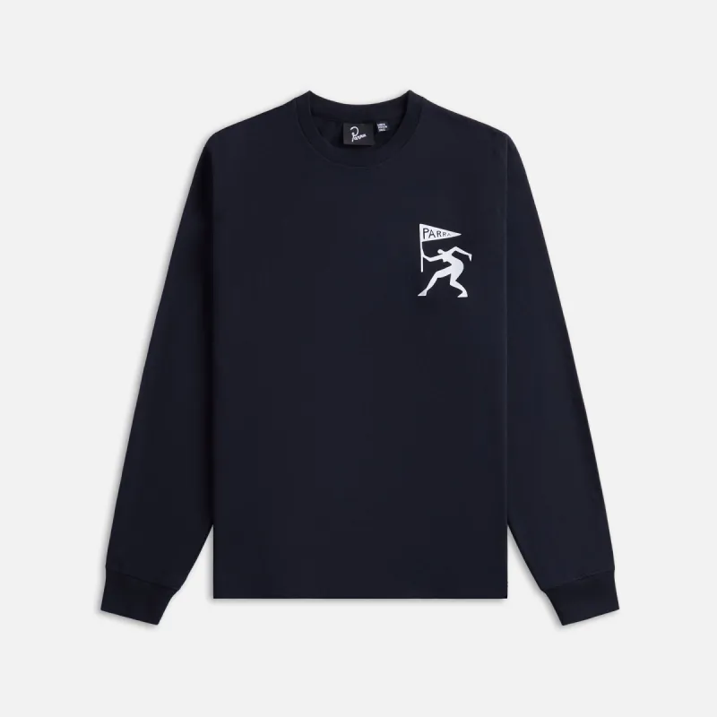 by Parra Neurotic Flag Long Sleeve Tee - Black made by by Parra