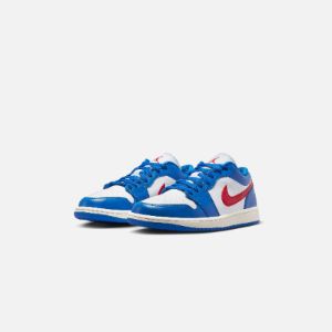 Nike WMNS Air Jordan 1 Low - Sport Blue / Gym Red / White / Sail sold by Kith