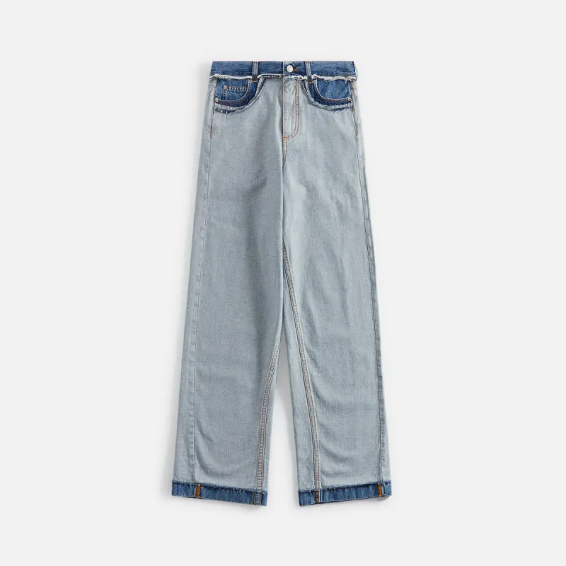 Marni Stone Washed Blue Denim with Mohair - Iris Blue sold by Kith
