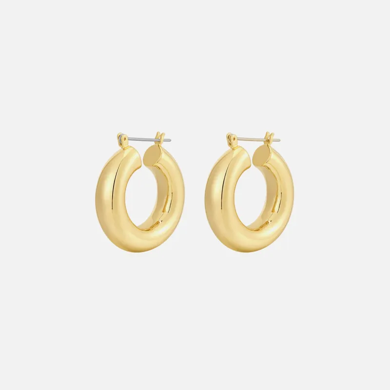 Luv AJ Malibu Hoops - Gold sold by Kith