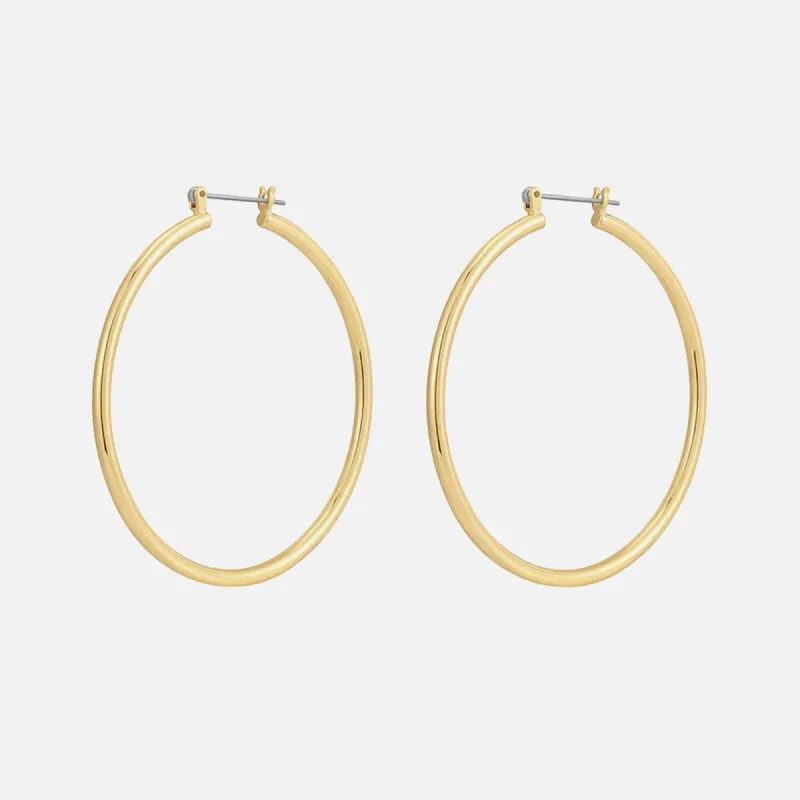 Luv AJ Bondi Tube Hoops - Gold sold by Kith