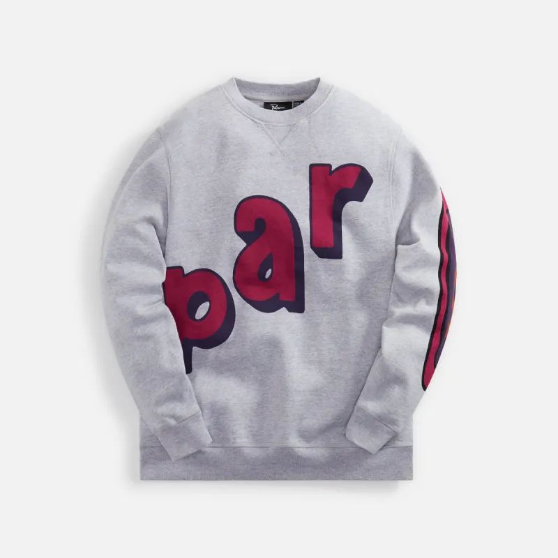 by Parra Loudness Crew Neck Sweatshirt - Heather Grey sold by Kith
