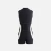 Kith Women Sora Seamed Zip Romper - Black sold by Kith
