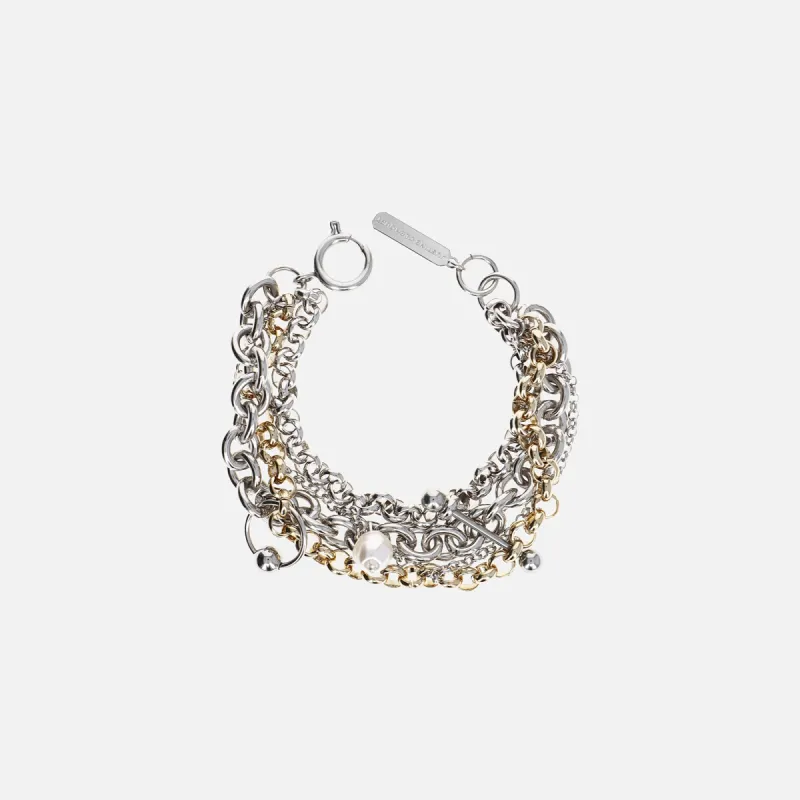 Justine Clenquet Kirby Bracelet - Gold / Palladium sold by Kith