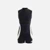 Kith Women Sora Seamed Zip Romper - Black sold by Kith