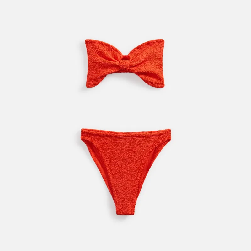 Hunza G Jean Bikini - Metallic Tangerine sold by Kith